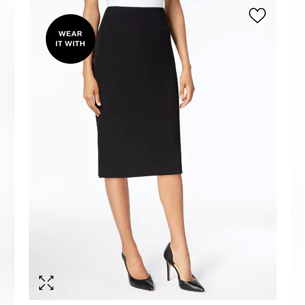 KASPER petite teal colored pencil skirt, size 14P. Fully lined. Great condition. - Picture 2 of 13